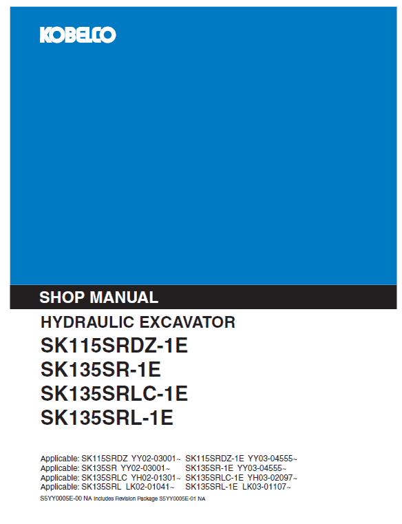 Cat Repair Manual (PDF) Kobelco Sk135sr-1e