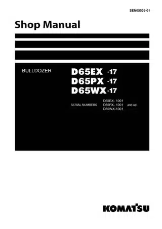 Cat Repair Manual (PDF) Komatsu D65WX 17 1001