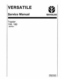 Cat Repair Manual (PDF) New Holland Versatile 150 160 4WD Tractors Service Repair Manual