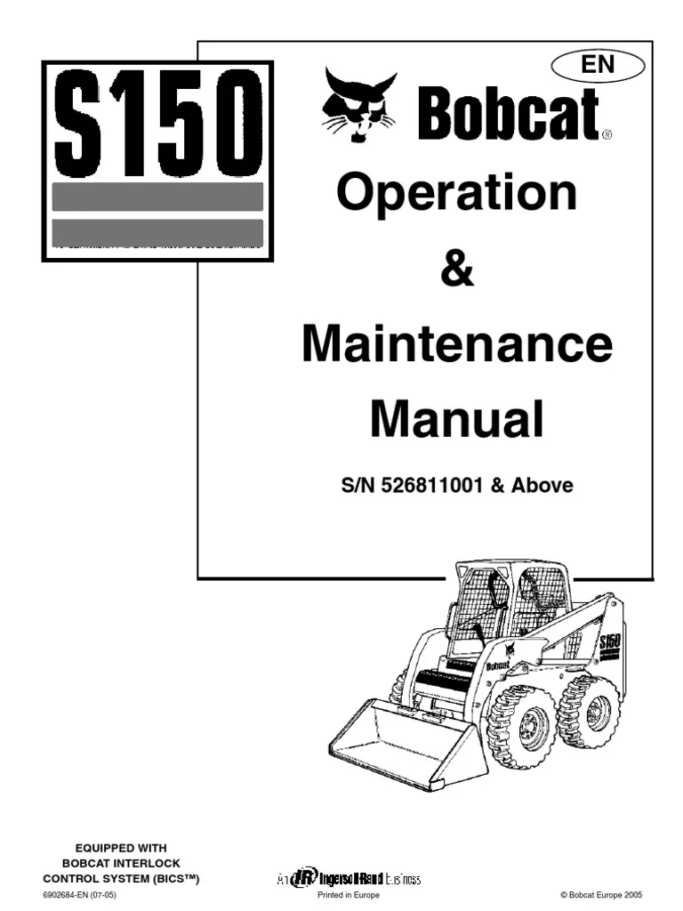Bobcat S150 Operation Maintenance Manual