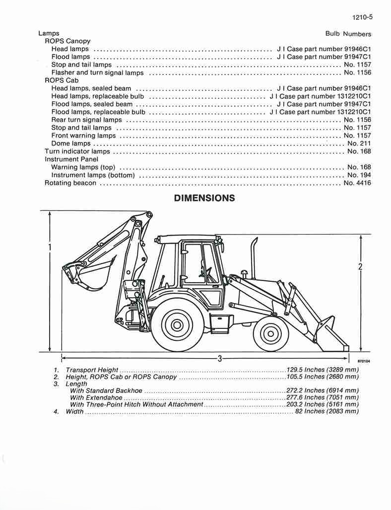 Case 580k Phase 1 Tractor Tlb Service And Operators Manual And Parts Catalog