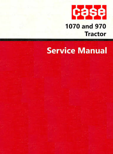 Cat Repair Manual (PDF) Case 970 & 1070 Tractors Service Repair Manual