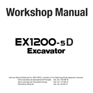 Cat Repair Manual (PDF) Hitachi EX1200-5d Excavator Workshop Service Pdf Manual