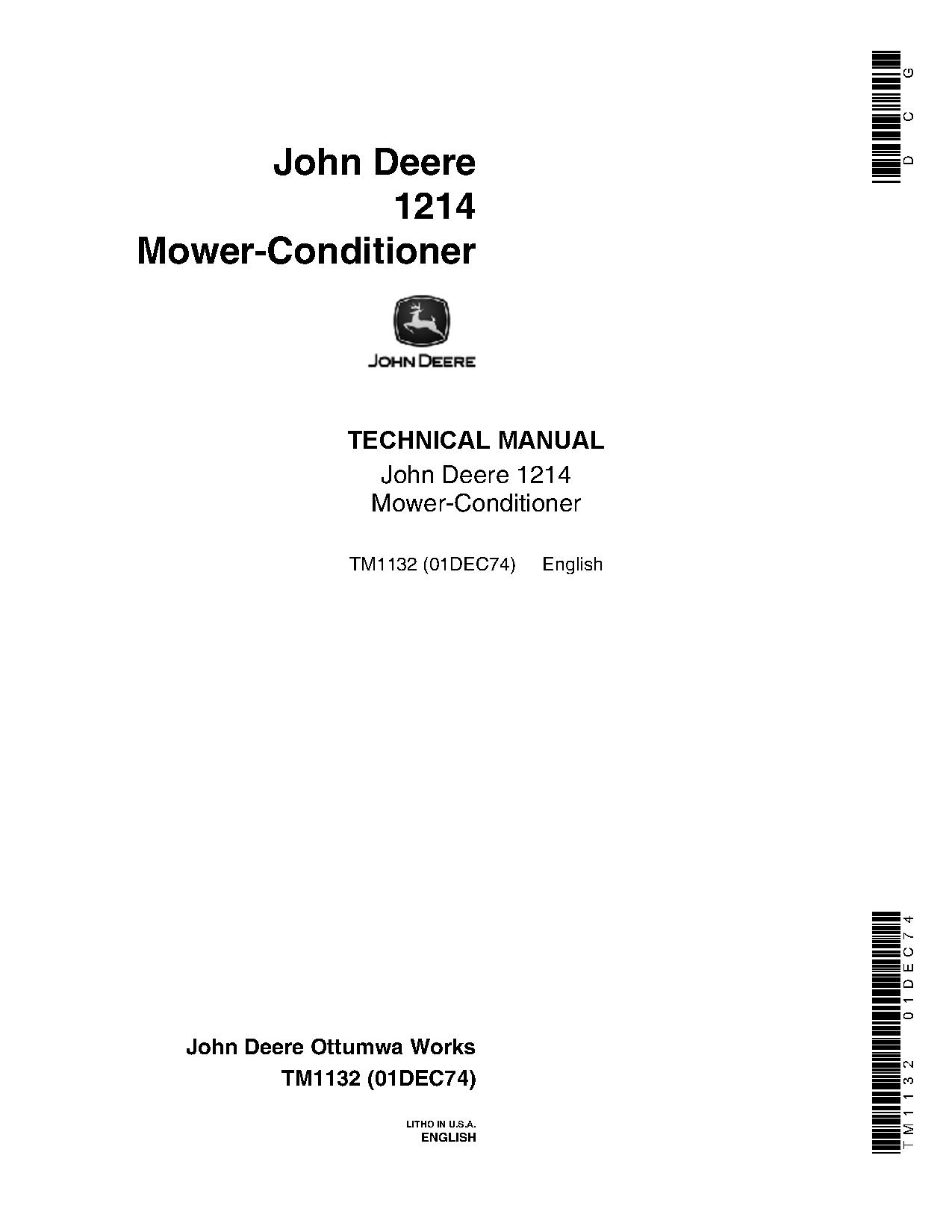 Cat Repair Manual (PDF) John Deere 1214 TM1132