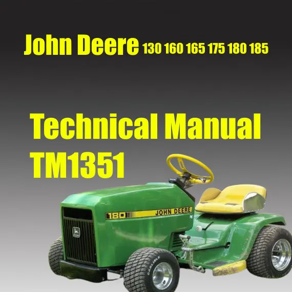 Cat Repair Manual (PDF) John Deere 130 160 165 Hydro Service Manual
