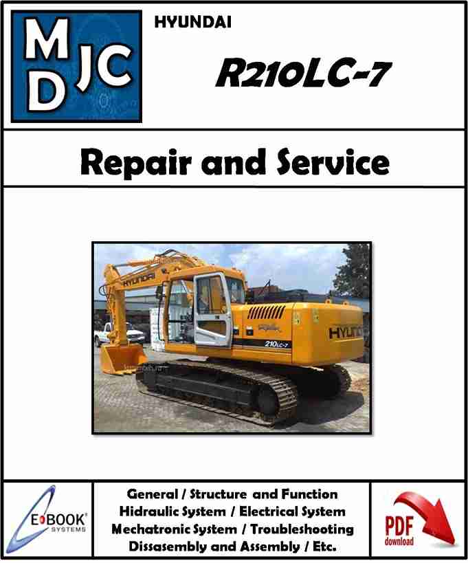 Robex 210LC-7 R210LC-7 Hyundai Crawler Service Manual