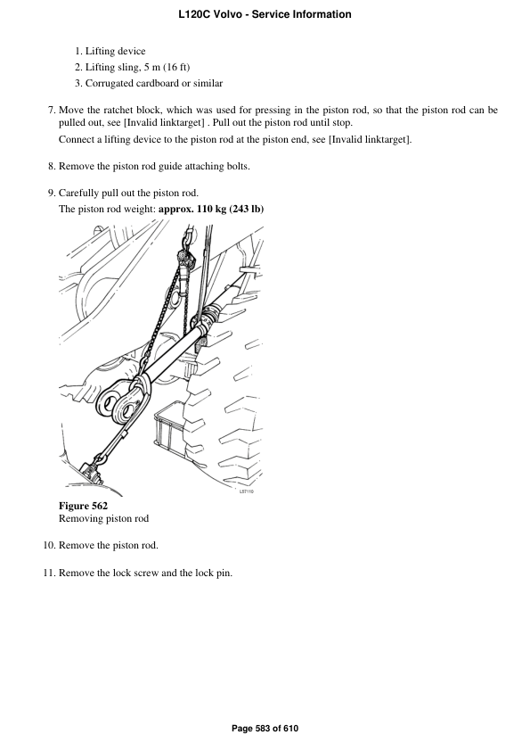 Volvo L120C Wheel Loader Service Repair Manual