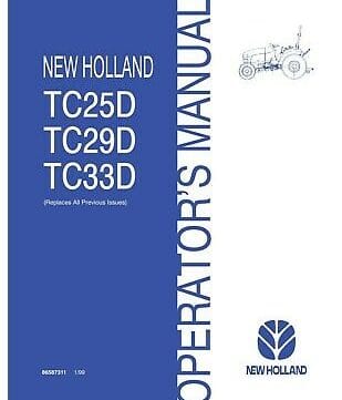 Cat Repair Manual (PDF) New Holland TC25d Tc29d Tc33d Tractor Operator Maintenance Manual