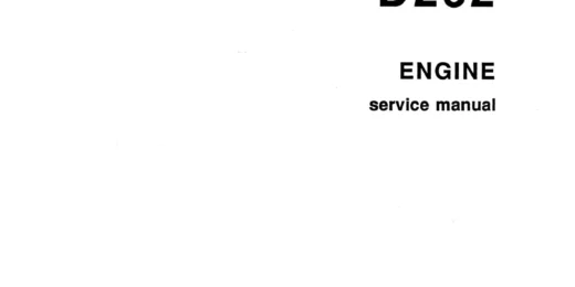 New Holland D262 Engine Service Repair Manual