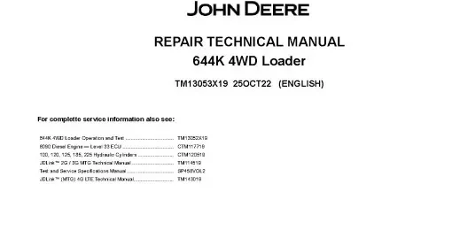 644K Deere 4WD Loader Service Manual TM13053X19