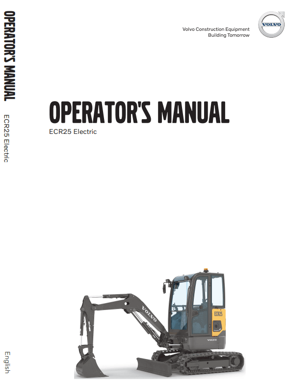 Cat Repair Manual (PDF) Volvo Ecr25d Excavator electric operator Manual