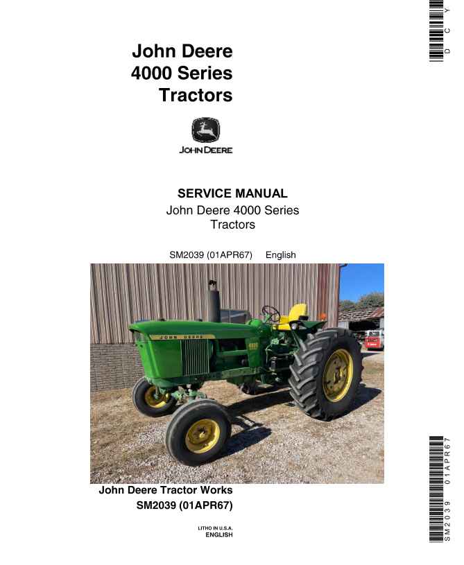 John Deere 4010 and 4020 Tractors Service Manual