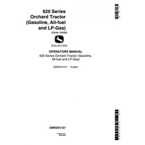 John Deere 620 loader Operators Manual Illustration