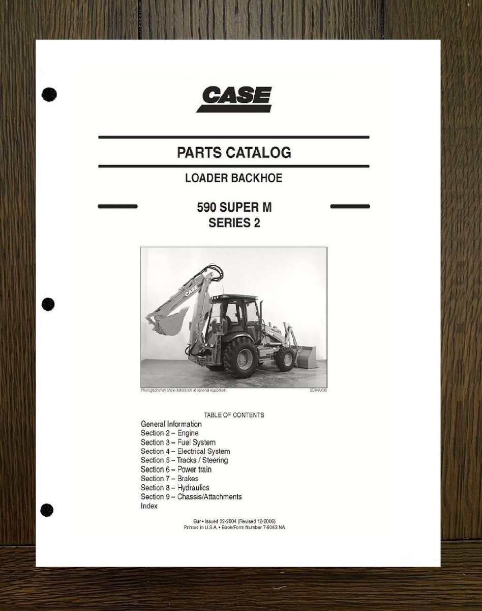 Case 590 Super M Series 2 Parts Catalog Manual