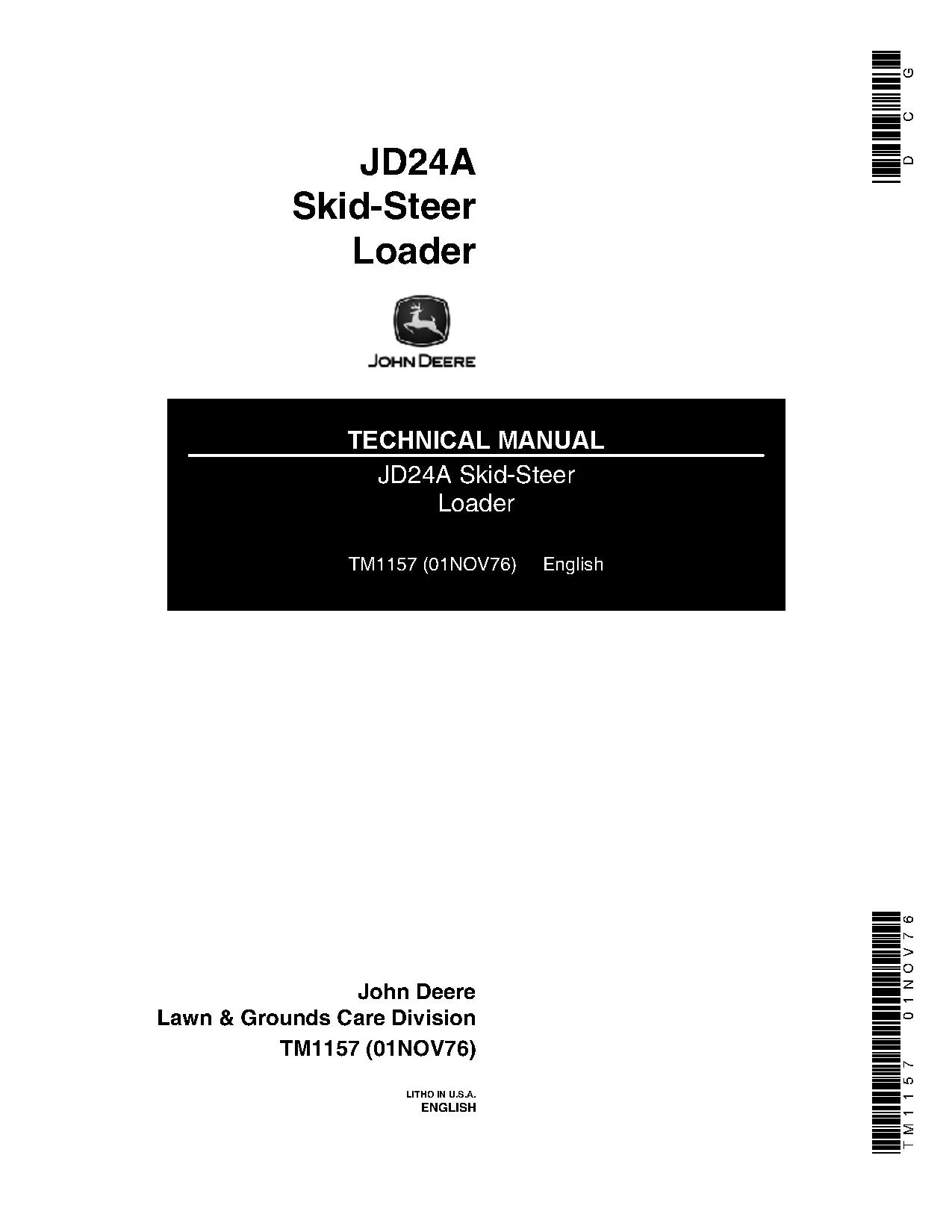 Cat Repair Manual (PDF) John Deere JD24A Skid-Steer Loader Service Manual